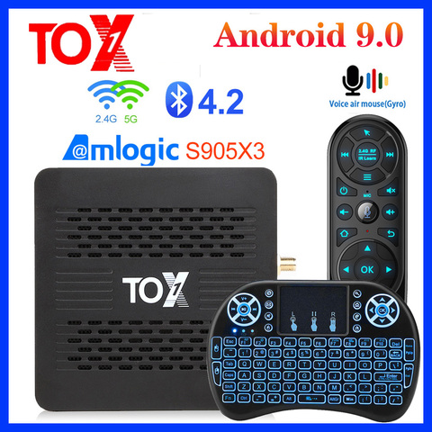TOX1 Amlogic S905X3 Smart Android 9.0 TV Box 4GB RAM 32G ROM 2.4G 5G WiFi 1000M Bluetooth Set Top Box support Dolby Audio 4K ► Photo 1/6