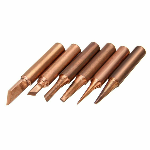 for Soldering Station Pure Red Copper Diamagnetic 900M-T 936 Solder Iron Tips Lead-Free Lower Temperature Soldering Welding Tool ► Photo 1/6