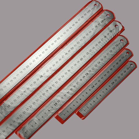 Stainless steel ruler 30cm ruler Steel Ruler 1 m 15 / 20 / 30 / 50cm thick steel plate ruler 60cm ► Photo 1/6