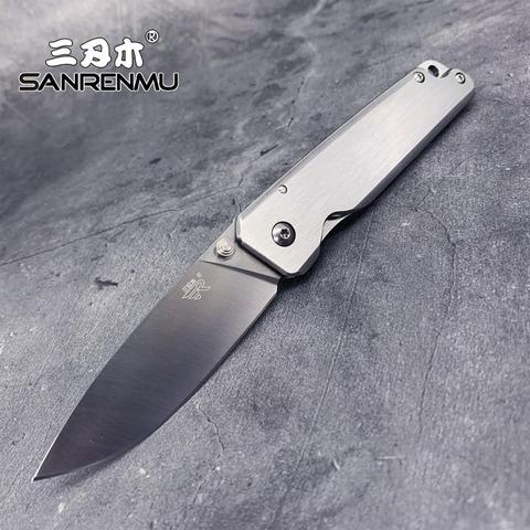 SANRENMU 7096 Pocket Folding Knife Camping Survival Edc Rescue Survival Tool 12C27 Stainless Steel Blade Full Steel ► Photo 1/6