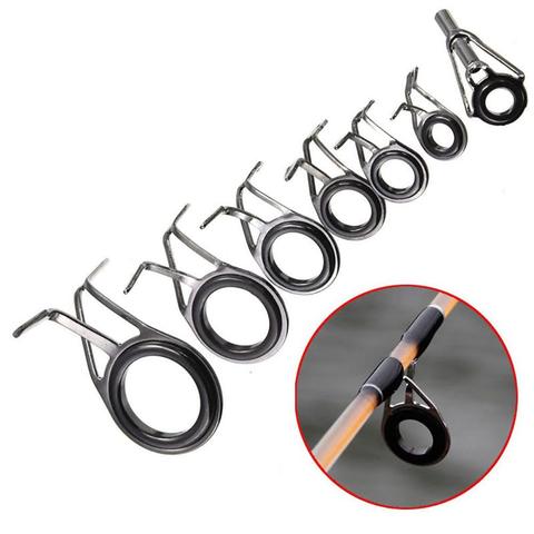 7Pcs Mixed Sizes Sea Fishing Rod Guide Rings 0.5/0.6/0.8/1.1/1.4/1.8cm Fishing Top Rings Rod Pole Kit Fishing Tools ► Photo 1/6