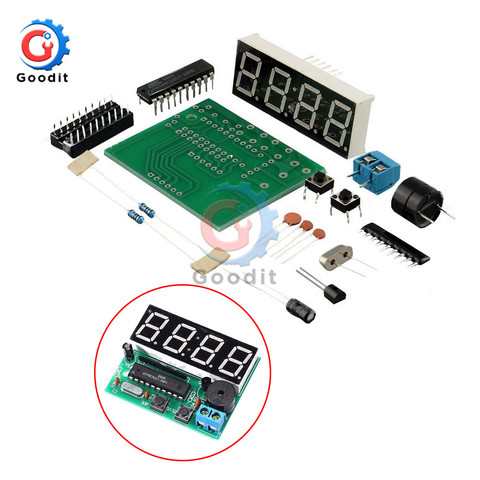 0.56'' 4 Bit Digital Tube Electronic Clock DIY Kit Clock Electronic Production kit Time Chip AT89C2051 FR-4 PCB for Electronics ► Photo 1/6