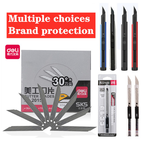 Small 9mm 30 degree oblique blade metal alloy steel paper cutting blade + black edge metal paper cutting knife art knife ► Photo 1/6