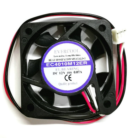 FOR EverCool EC4010M12ER DC 12V 0.07A 40x40x10mm 3-Wire Server Cooling Fan 40*40*10MM HZDO ► Photo 1/5