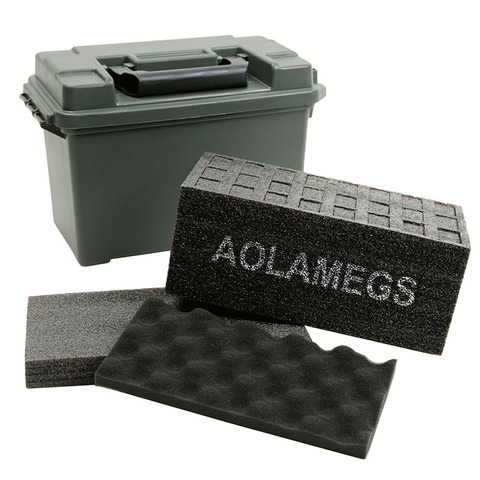 .50 Cal Plastic Ammo Box with 24 Pistol Magazine Holder Foam - Insert for Gun Clip Storage Tactical Bullet box ► Photo 1/6