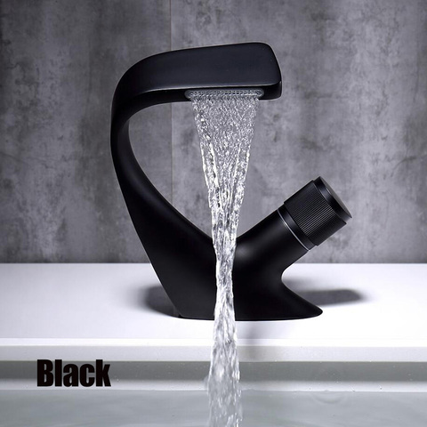 LANGYO Washbasin Modern Design Bathroom Faucet Mixer Waterfall Hot and Cold Water Taps for Basin of Bathroom BR-2022A74 ► Photo 1/5
