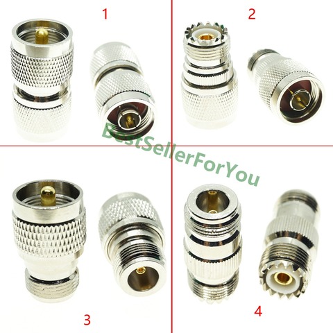 N To UHF Male Female PL259 SO239 Right Angle RF Connector Adapter Test Converter ► Photo 1/1