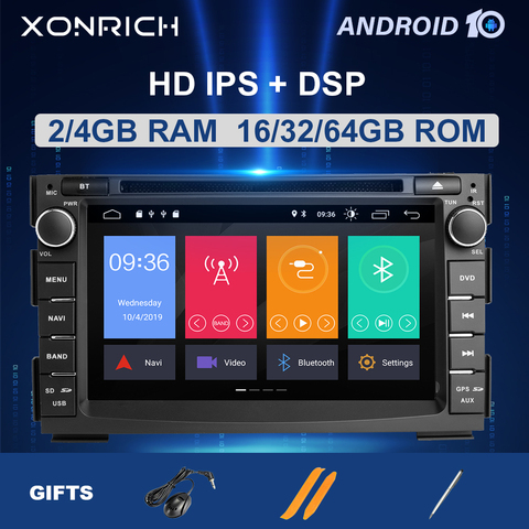 IPS DSP 4GB 64 2Din Android 10 Car Multimedia Player For Kia Ceed 2010 2011 2012 Venga Stereo Radio Audio GPS Glonass Navigation ► Photo 1/6