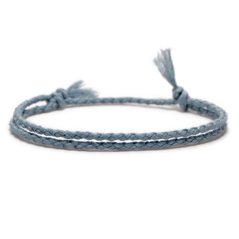 Meetvii Simple Woven Cotton Rope String Bracelet Pray Yoga Handmade Pure Color Chic Tassel Bracelet for Men Women 2022 New ► Photo 1/6