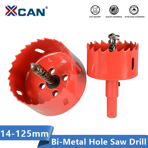 XCAN Hole Saw Drill 14-125mm Bi-metal Core Drill Bit for Woodworking Hole Drilling Cutter Wood Drill ► Photo 1/6