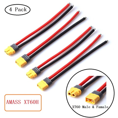 150mm AMASS XT60 XT60H Parallel Battery Connector 12AWG Cable Extension DIY male&female battery Cable ► Photo 1/6
