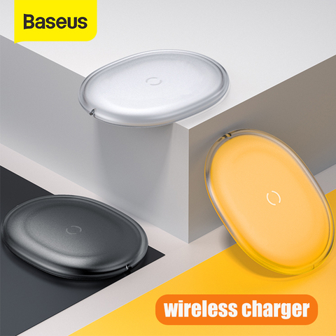 Baseus Jelly Wireless Charger 15W Fast Qi Wireless Charger For iPhone Airpods Pro Quick Wireless Fast Charging Pad Phone Charger ► Photo 1/6