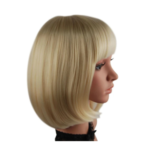 HAIRJOY Synthetic Hair Women  Blonde Short Straight Bobo Wig for Cosplay Party  8 Colors  Available ► Photo 1/6