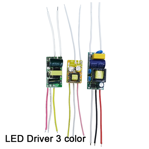 LED Driver 3 color Current 250mA 1-3W 4-7W 8-12W AC90-265V Lighting Transformers For LED Bulb Power Supply Double color 3Pin ► Photo 1/4