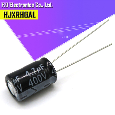 10PCS 400v4.7uf 4.7uf400v 6*14 Electrolytic capacitor 400v 4.7uf 6x14 ► Photo 1/1