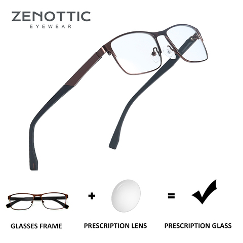 ZENOTTIC Optical Prescription Progressive Glasses Men Women Square Frame Myopia Photochromic Anti-Blue-Ray Lenses Eyeglasses ► Photo 1/6