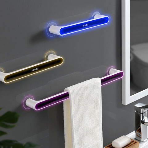 Self-adhesive Towel Holder Rack Wall Mounted Towel Hanger Bathroom Towel Bar Shelf Roll Holder Hanging Hook Bathroom Organizer ► Photo 1/6