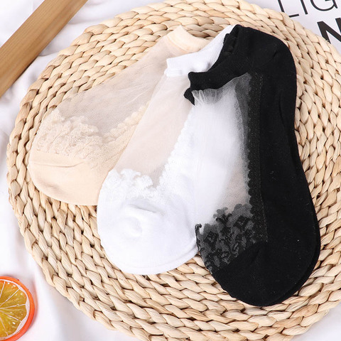 Cute print cat harajuku transparent socks women girl summer funny animal low cut ankle sock 2022 Women's Socks 2 Pairs ► Photo 1/6