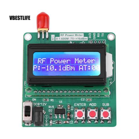 Accurate Power Meter Digital LCD RF Power Meter -75~16 dBm 1-600MHz Radio Frequency Attenuation Value AT Attenuation dB Module ► Photo 1/6