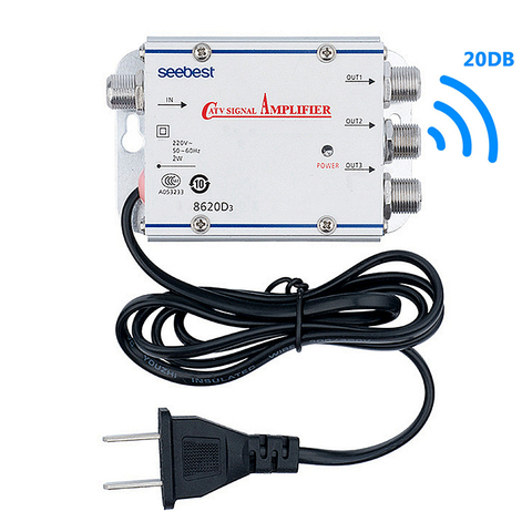 Amplificador Señal Cable / Distribuidor Splitter 1 A 3 20db