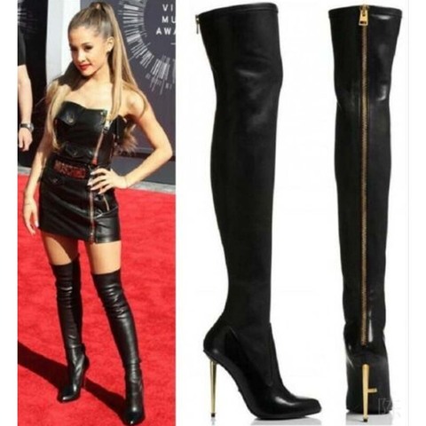 DoraTasia Big Size 34-43 Brand New Lady Thin High Heels Boots Fashion Pointed Toe Thigh High Boots Women Party Sexy Shoes Woman ► Photo 1/6