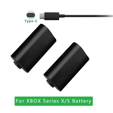 2pcs For XBOX Series S X controller rechargeable polymer battery pack 1200mAh (with 3M cable) Suitable for XBOX Series X/S ► Photo 1/6