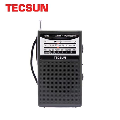 TECSUN R-218 AM/FM/TV Radio Sound Pocket Receiver with Built-In Speaker Portable Radio FM:76.0-108.0MHz Internet Radio ► Photo 1/6