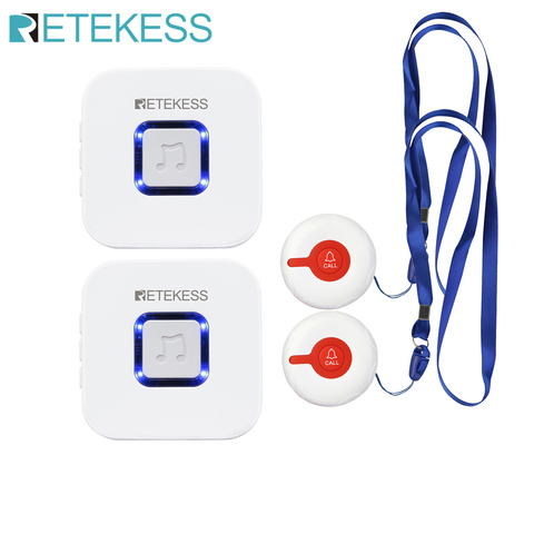 RETEKESS Wireless Medical Call System Pager Nurse Call Alert Patient Help System For Home Care/Hospital Call Button/Receiver ► Photo 1/6