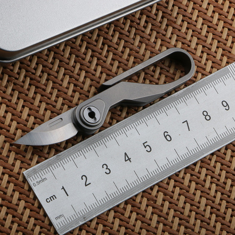 Green thorn multi-functional titanium alloy m390 Keychain combination knife camping outdoor portable mini folding knife EDC tool ► Photo 1/6