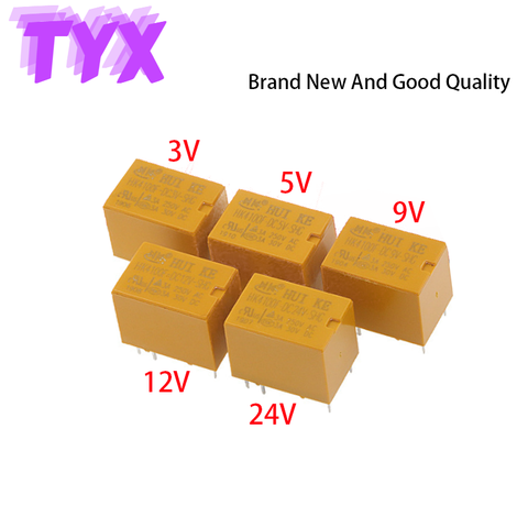 5Pcs Signal Small Relay HK4100F-DC3V-SHG HK4100F-DC5V-SHG HK4100F-DC12V-SHG HK4100F-DC24V-SHG HK4100F-DC9V-SHG 6Pin 3A 3V 9V 24V ► Photo 1/3