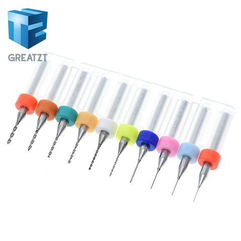 GREATZT 10pcs 0.3mm to 1.2mm PCB mini drill Bit tungsten steel carbide for print circuit board cnc drill Bits Machine ► Photo 1/6