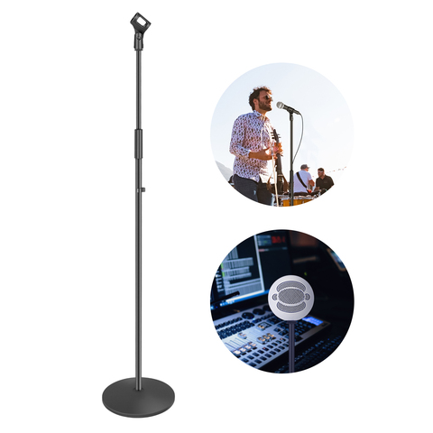 Neewer Compact Base Microphone Floor Stand with Mic Holder Adjustable Height from 39.9 to 70 inches Durable Iron-made Stand ► Photo 1/6