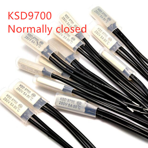 5Pcs Normally closed KSD9700 metal case 40 45 50 55 60 70 80 90 105 degree 5A 250V NC temperature control switch ► Photo 1/1