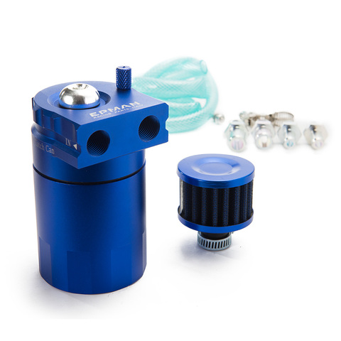 Baffled Aluminum Oil Catch Can Reservoir Tank / Oil Tank With Filter Universal EP-JYH08-AF ► Photo 1/6