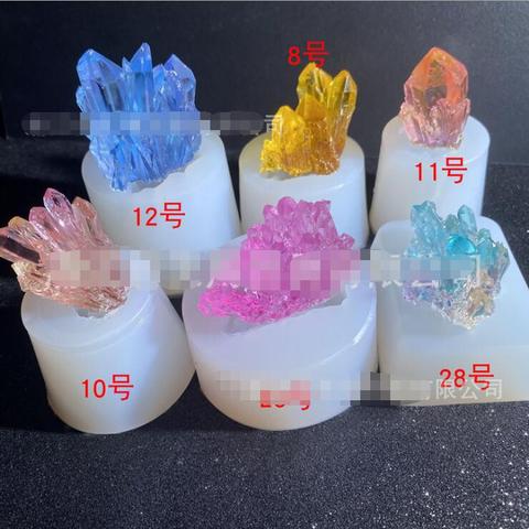 Silicone Mould Dried Flower Resin Decorative DIY mountain peak Crystal icicle Crystal cluster Type epoxy resin molds for jewelry ► Photo 1/6