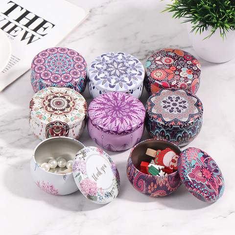 Drum-shaped Jewelry Candy Cookie Box Festive Party Supplies Rose Tea Pot Tin Box Small Fresh Home Garden Personality Jewelry Box ► Photo 1/6