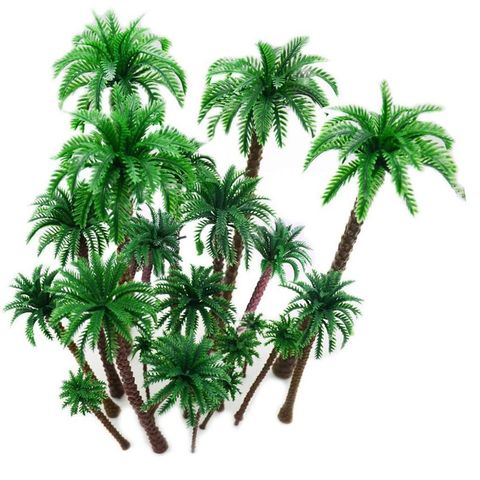 30Pcs Artificial Coconut Palm Trees Scenery Model Miniature Architecture Trees ► Photo 1/6