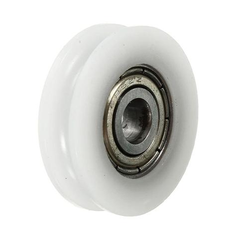 5/10pcs U Groove Nylon Round Pulley Ball Bearing Wheel Roller for Door Windows Shower Pulleys Drawer 7*24*5MM ► Photo 1/6