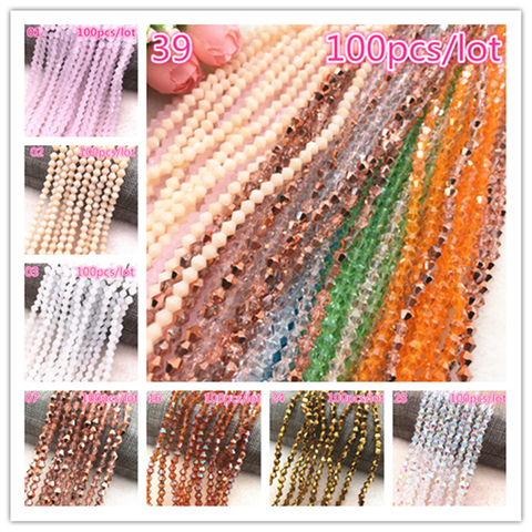 Wholesale 4mm 100pcs Austria Crystal Beads charm Glass Bead Loose Spacer Bead for Jewelry Making DIY Earrings Bracelet ► Photo 1/6