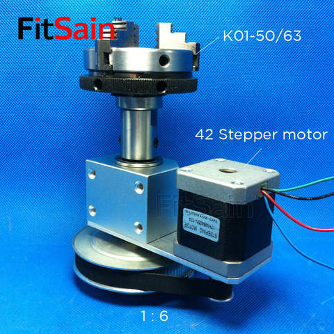 FitSain-CNC indexing head engraving machine fourth axis rotation axis A axis Strong torque 42 stepper motor ► Photo 1/6