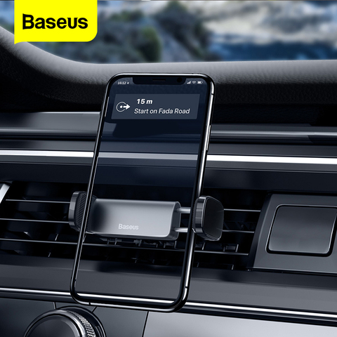 Baseus Car Phone Holder For iPhone 12 11 Pro Samsung Xiaomi Huawei Auto Air Vent Mount Holder Smartphone Support Car Phone Stand ► Photo 1/6