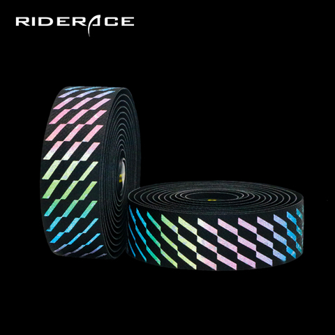 Road Bike Handlebar Tapes Photochromic Bicycle Light Reflective Bar Tape With End Plug Soft Racing Bike Wrap PU+EVA Accessories ► Photo 1/6