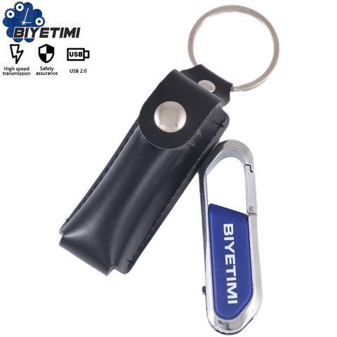 BiyeTimi USB Flash Drive High Speed Hanging Buckle 8G,16G,32G,64G,128G Pen Drive for Carabiner Memory USB Stick Pendrive For PC ► Photo 1/6