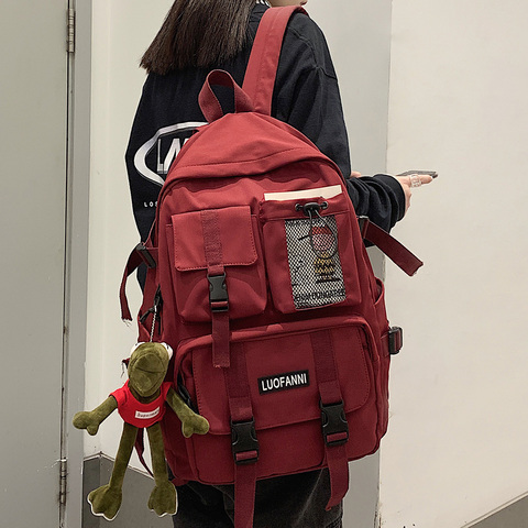 Women Boy Nylon Backpack Travel Mesh Female Student College School Bag Men Girl Cool Laptop Backpack Male Fashion Book Bags Lady ► Photo 1/6