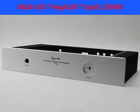 430*80*238MM Q4308 Class A Amplifier Chassis Box House DIY Enclosure Both Sides with Cooling Holes Amplifier Case Shell ► Photo 1/6
