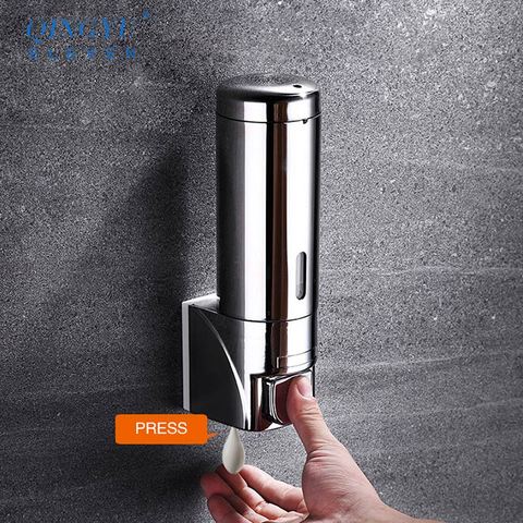 2022 new soap dispenser wall mounted bathroom Hotel shampoo lotion liquid soap dispenser stainless steel hand soap dispenser ► Photo 1/6
