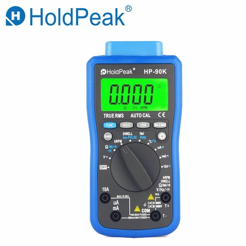 HoldPeak HP-90K Engine Analyzer Tester Auto Range Car Diagnostic Tool with Data Output by USB Automotive Multimeter Multimetro ► Photo 1/6