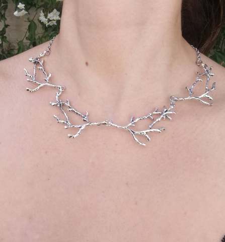 Into the woods necklace, twig necklace, statement branch necklace, woodland pendant necklace antler necklace ► Photo 1/2