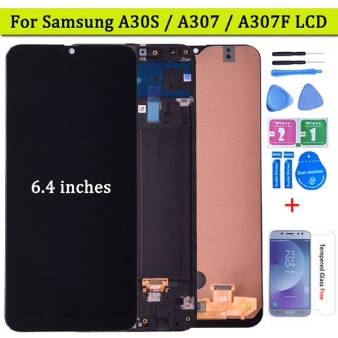 6.4'' Display For Samsung GALAXY A30S A307 LCD Display with Touch Screen Digitizer Assembly A307F A307FN A307G A307GN LCD ► Photo 1/5