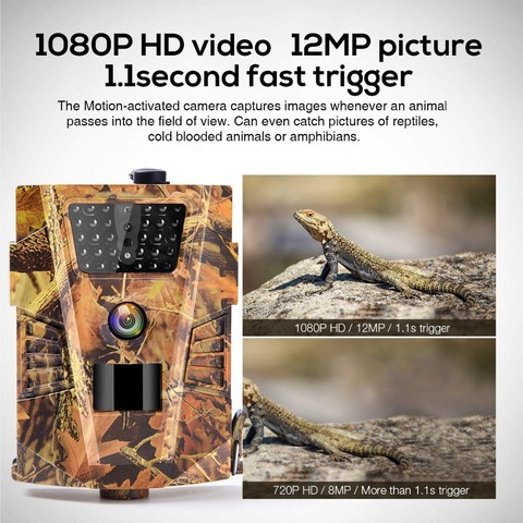 Cheapest 12MP Hunting Trail Camera Wild Waterproof Night Vision Cameras HT001B Photo Photo Traps Tracking Wildlife Surveillance ► Photo 1/6